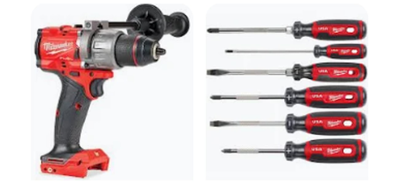 Milwaukee drill and screwdriver set
